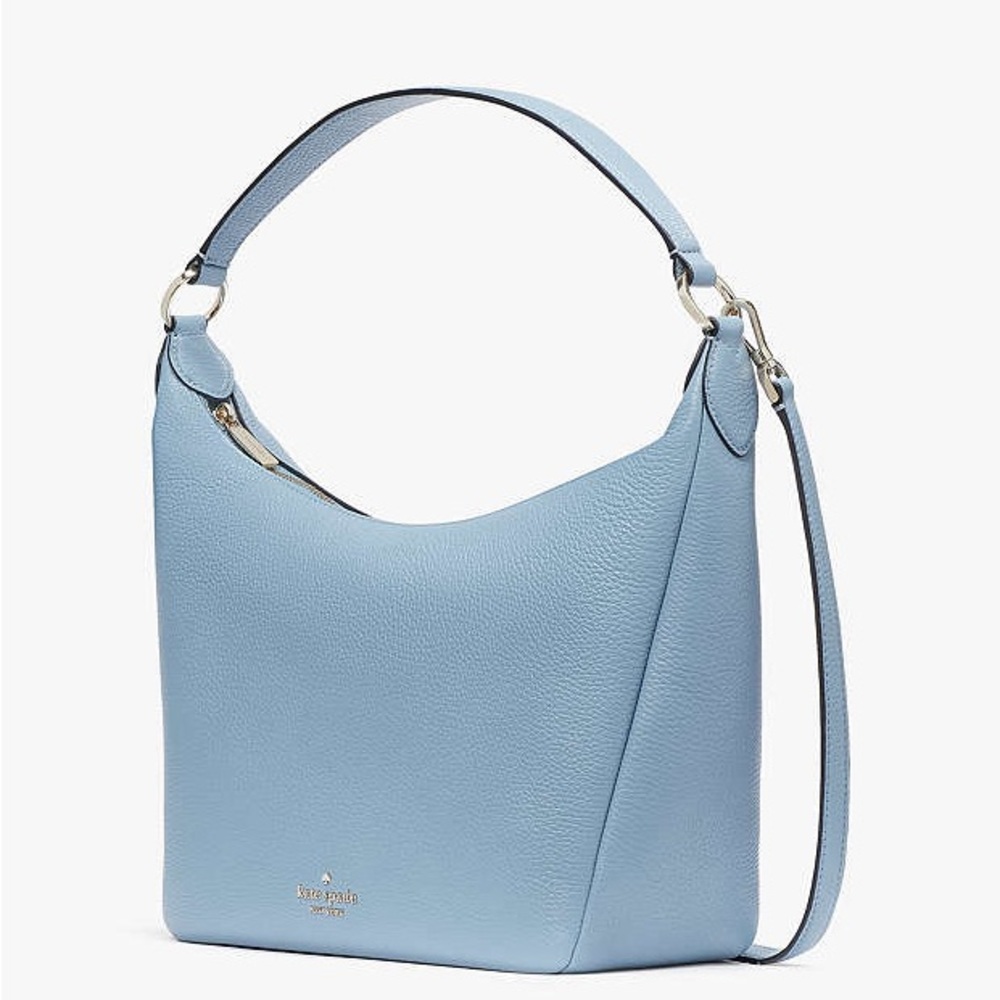 NWT In Box KATE SPADE 2 PIECE Leila Hobo Shoulder Bag & Medium. L-Zip Wristlet - Picture 3 of 7